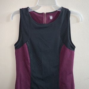 Jockey Athletic Top Sz M Sleevless Mesh Purple/bla